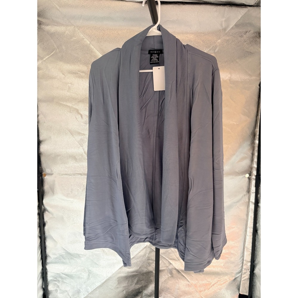 Max & Mia Blue Long Sleeve Cardigan Sz XL 0015
